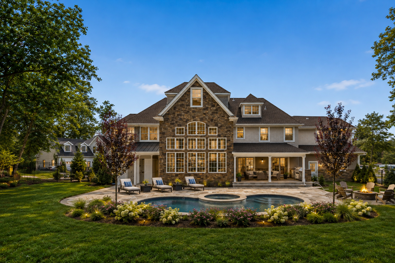 exterior back house dusk